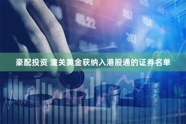 豪配投资 潼关黄金获纳入港股通的证券名单