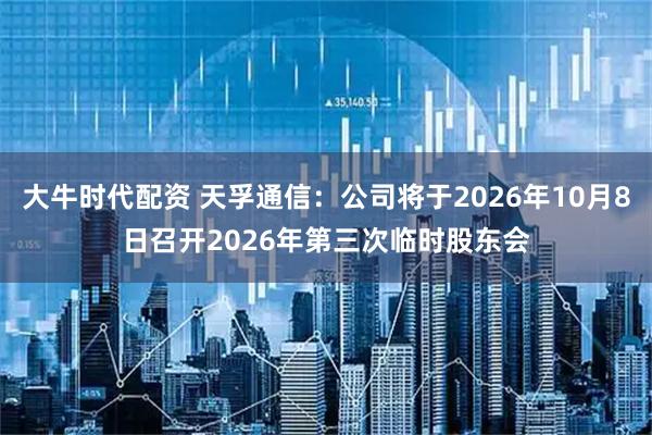 大牛时代配资 天孚通信：公司将于2026年10月8日召开2026年第三次临时股东会